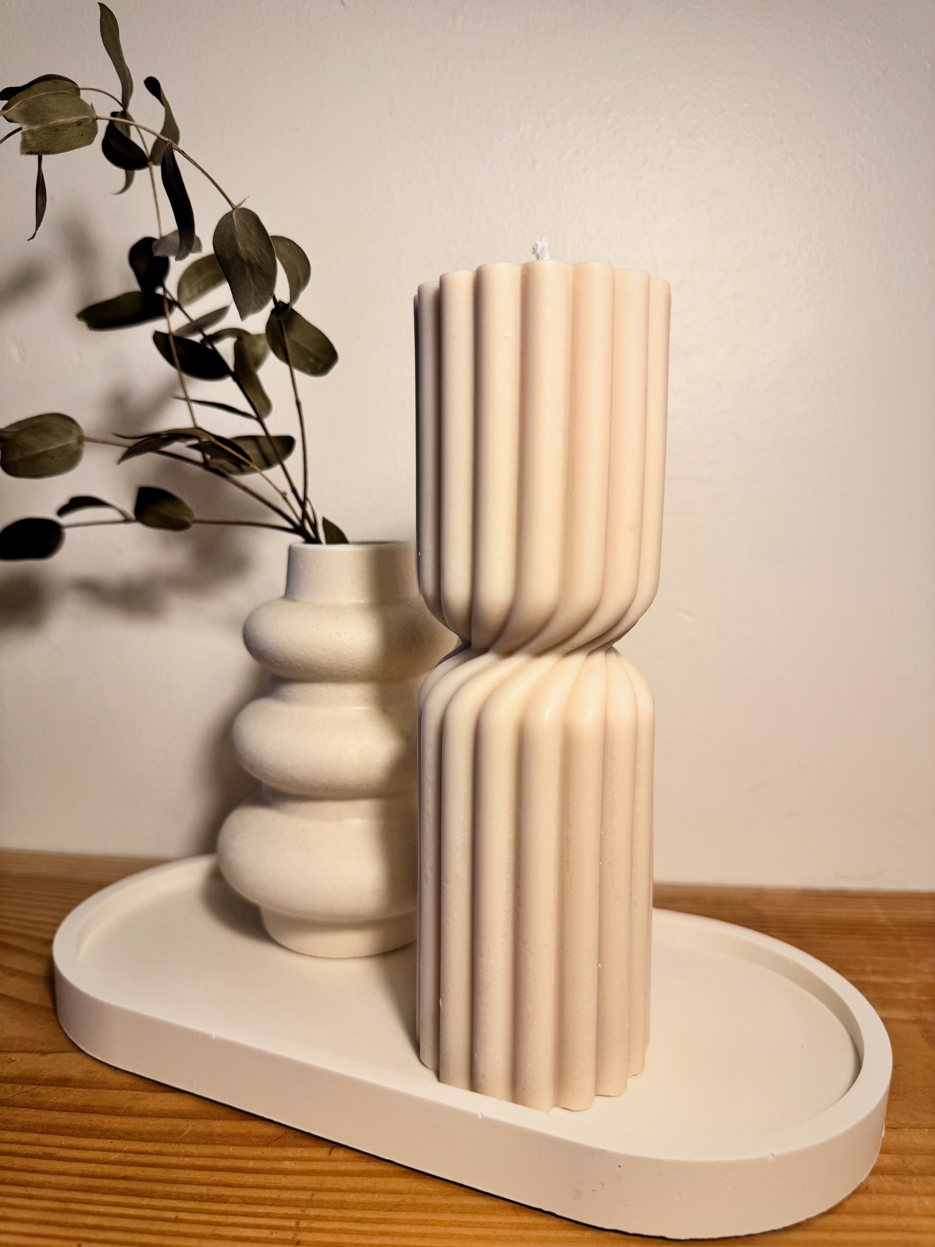 Sculptural Pillar Candle